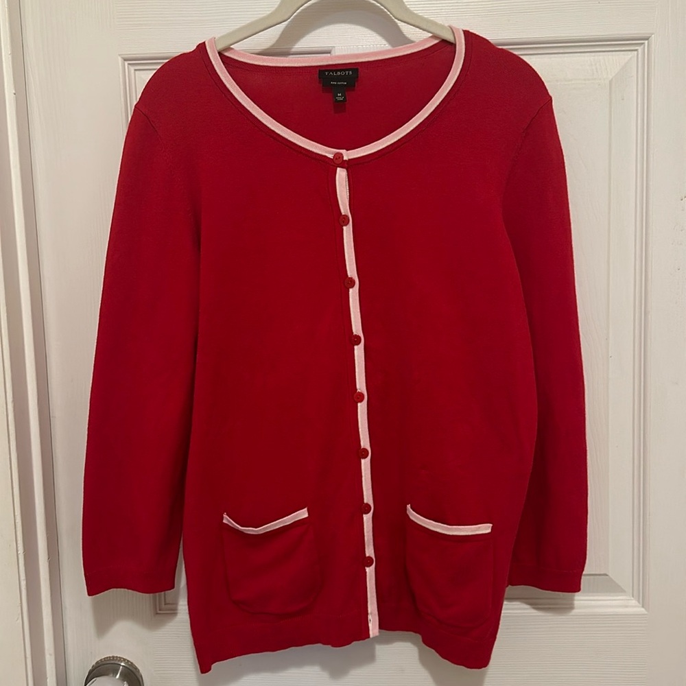 Talbots, size M, Pima cotton cardigan